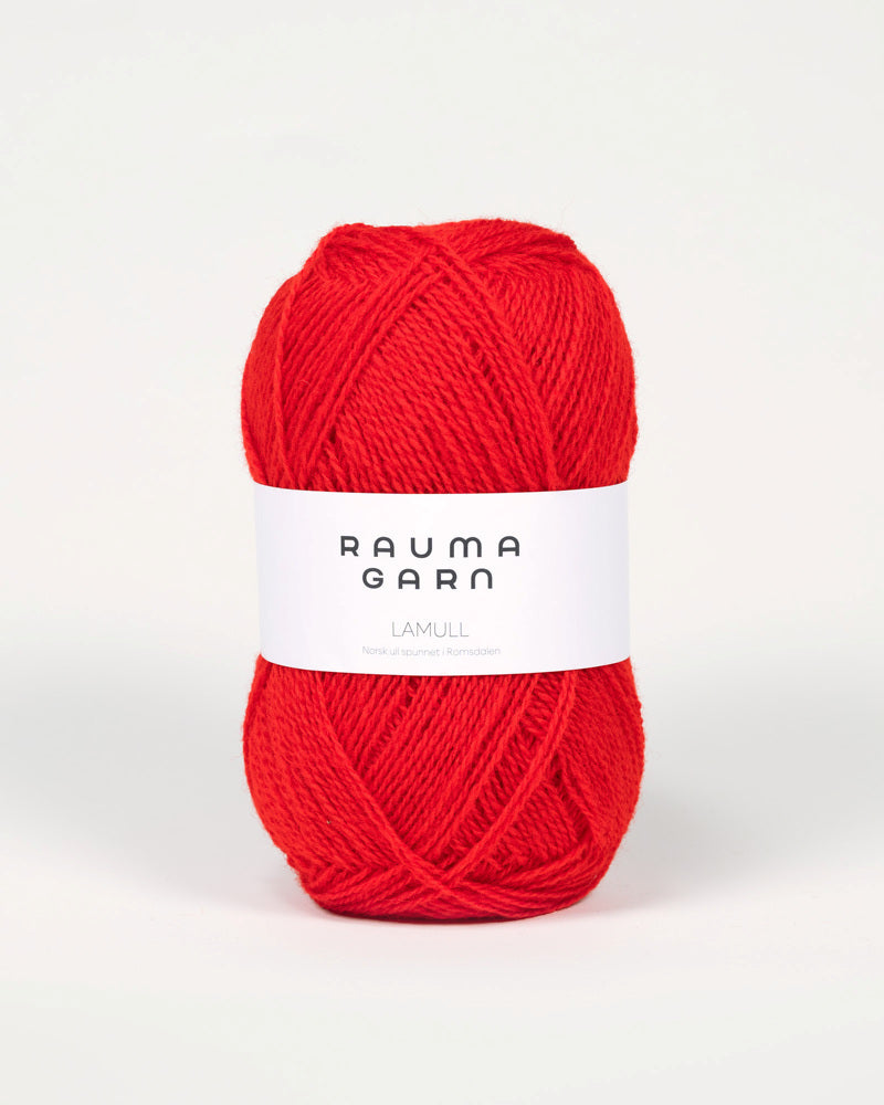 L43 Rød -	Lamullgarn - Rauma Garn - Garntopia