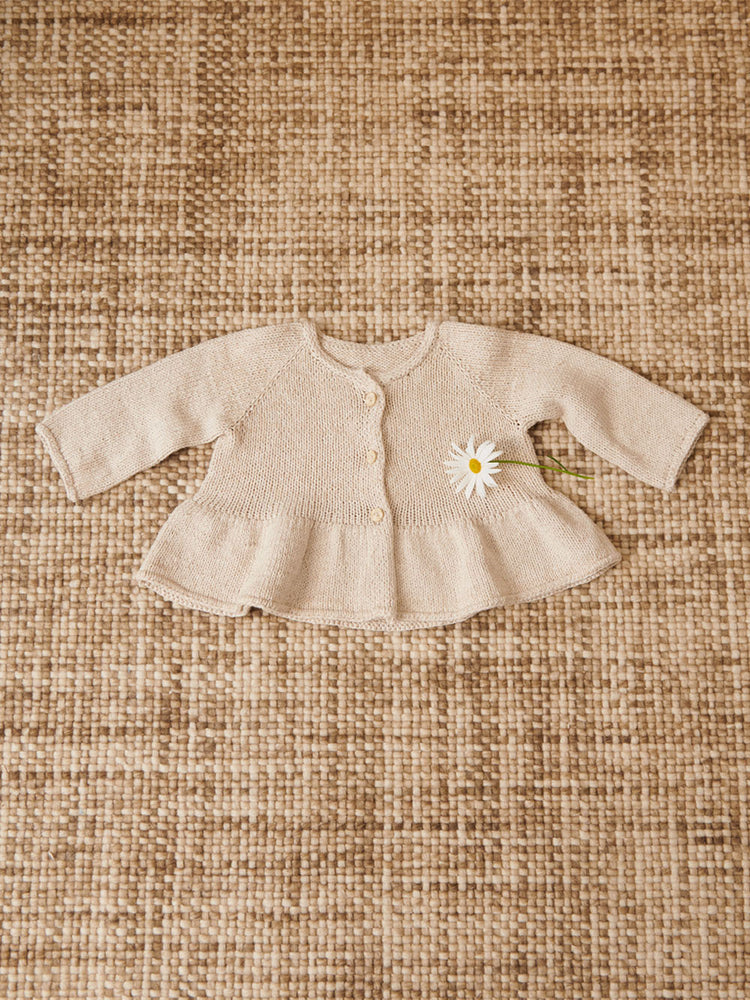 2407 - Sommerbaby - Nr. 7  DINA PEPLUM CARDIGAN BABY - Sandnes garn - Garntopia