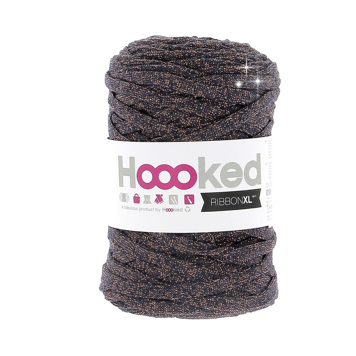 Stardust Bronze -	Ribbon XL Lurex - Hoooked Yarn - Garntopia
