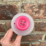 Plastknapp 4 hull - Pink - 15 mm - Ukjent - Garntopia