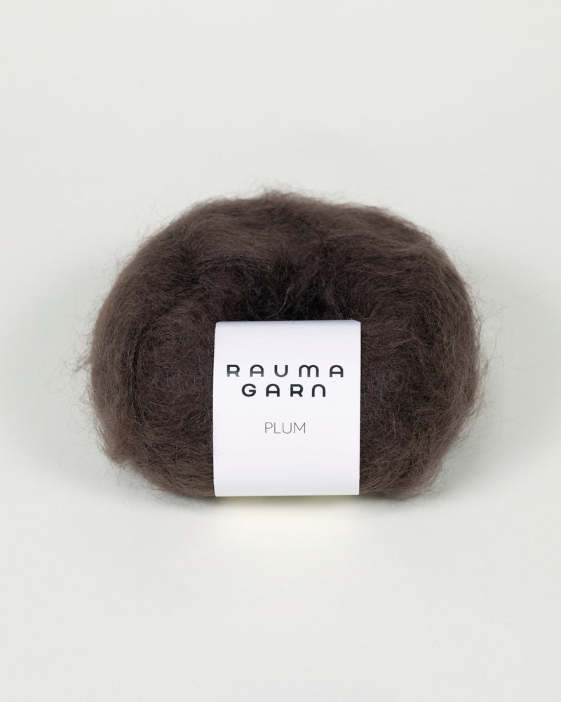 080 Mørk brun -	Plum - Rauma Garn - Garntopia