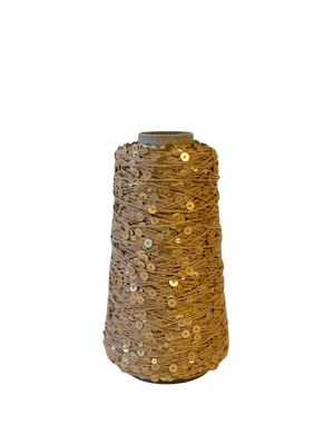 Beige - Paillettengarn 200gr
