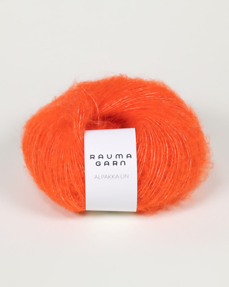 1354 Oransje -	Alpakka Lin - Rauma Garn - Garntopia