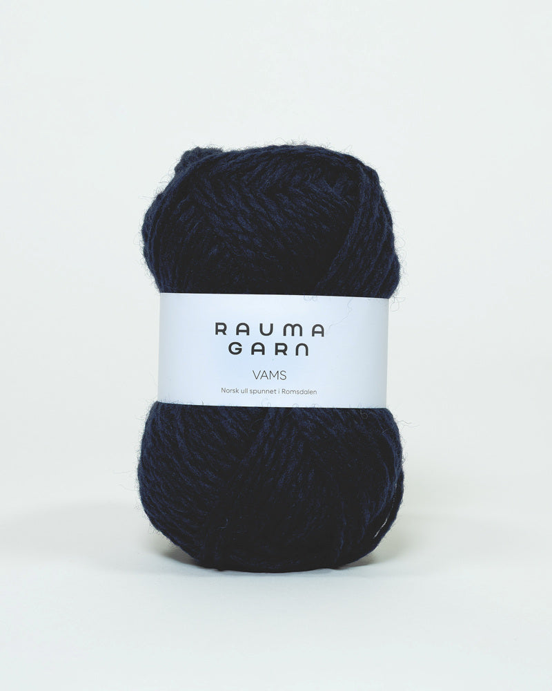 V09 Marineblå -	Vams Pt3 - Rauma Garn - Garntopia