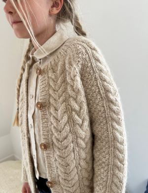 Le Knit - Siri Cardigan Junior - Papir