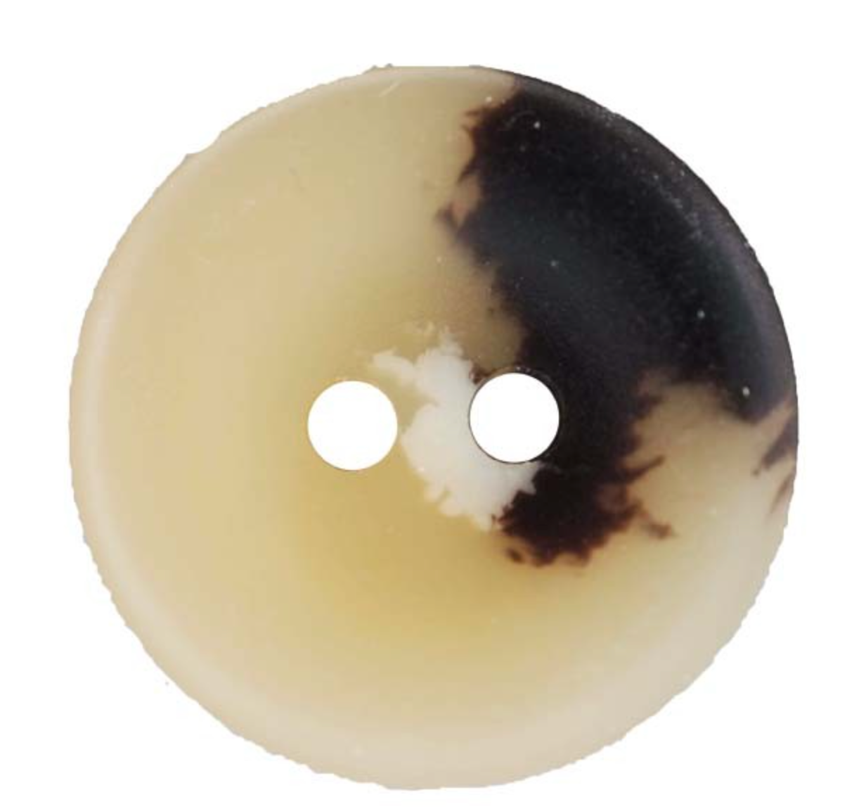 Knapp av galalitt - Lys med mørk  - 28 mm - Ukjent - Garntopia