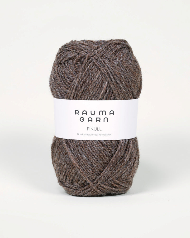 411 Brun Melert -	Finull Pt2 - Rauma Garn - Garntopia