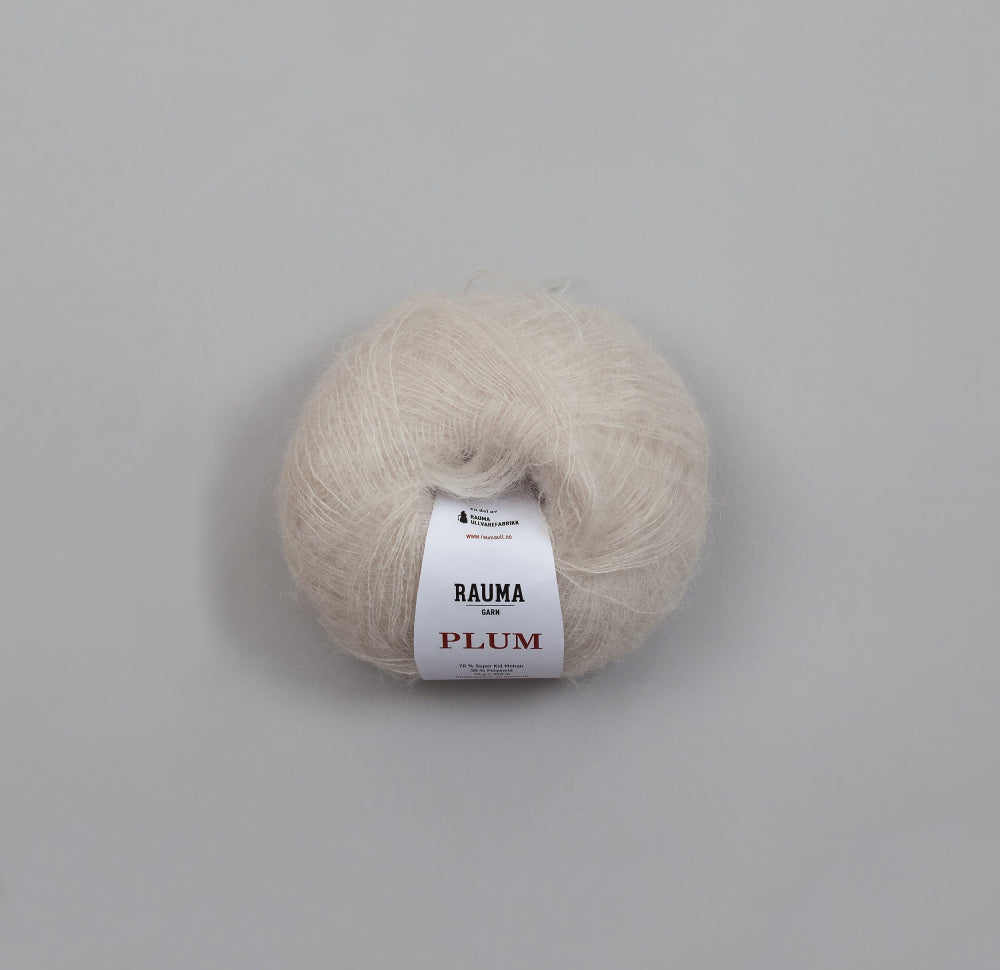 055 Lys beige -	Plum - Rauma Garn - Garntopia