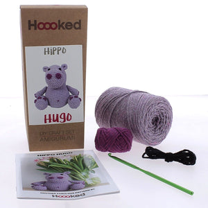 DIY Hippo Hugo Heklekit - Hoooked Yarn