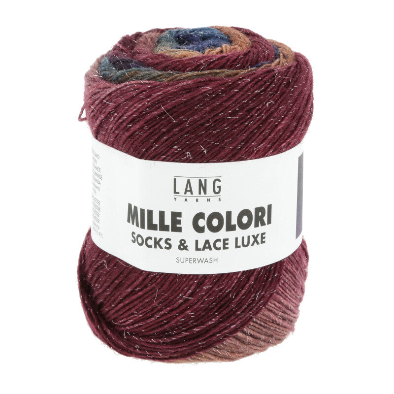 214 Navy/Violet -	MILLE COLORI SOCKS & LACE LUXE - Lang Yarns - Garntopia