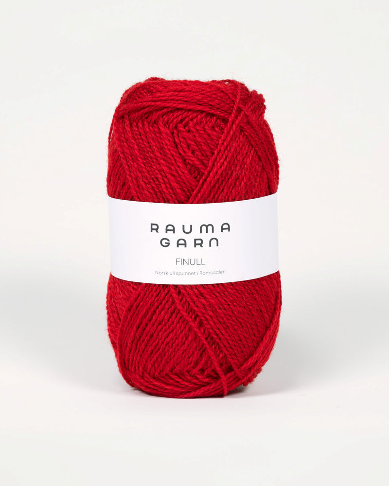 435 Mørk rød -	Finull Pt2 - Rauma Garn - Garntopia