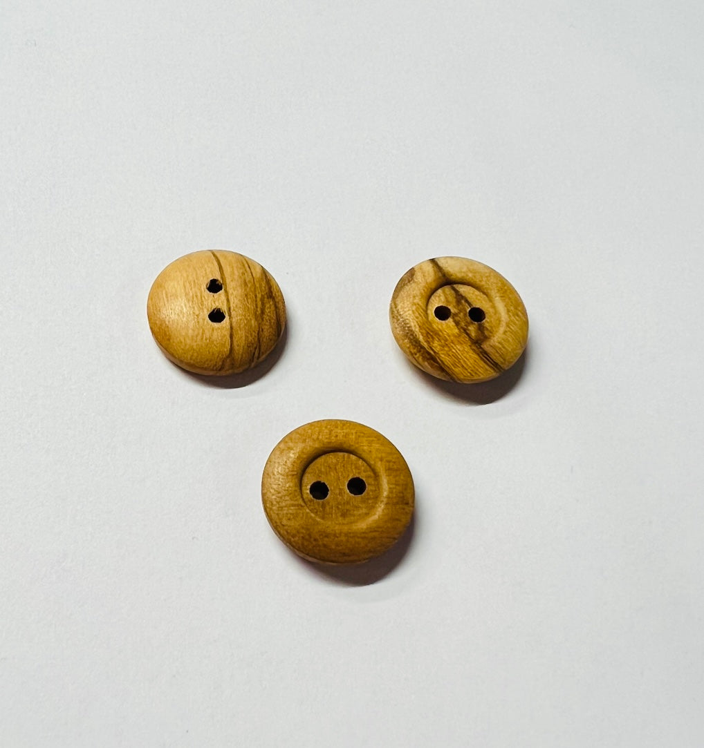 Knapp i oliventre - 18mm - Ukjent - Garntopia