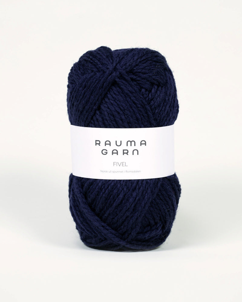 09 Marineblå  -	Fivel - Rauma Garn - Garntopia