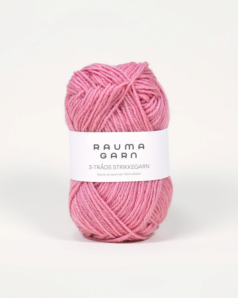 571 Gammelrosa -	3-tr Strikkegarn - Rauma Garn - Garntopia