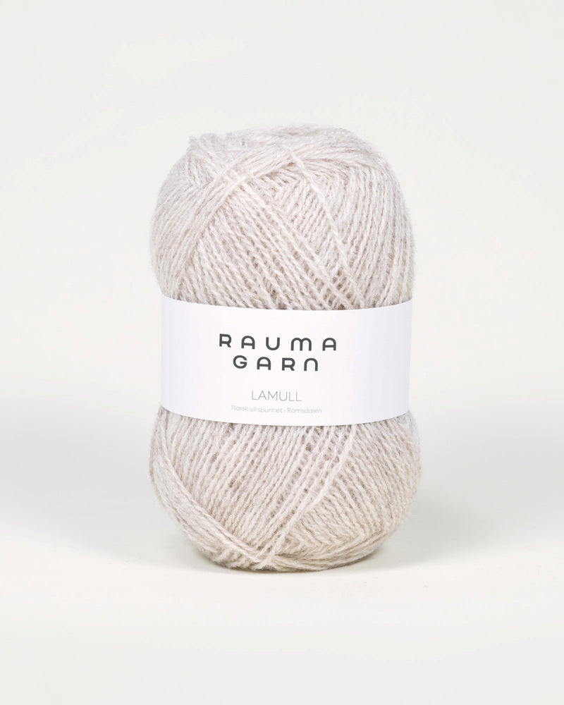 L4078 Lys Beige Melert -	Lamullgarn - Rauma Garn - Garntopia