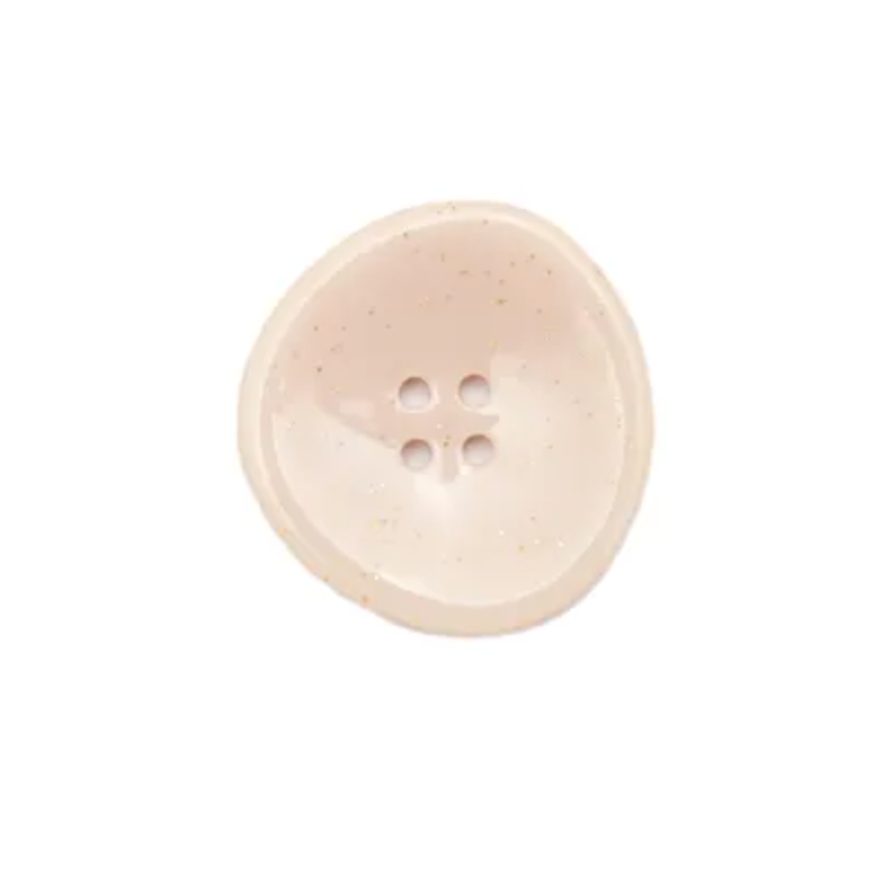 Knapp Lys rosa, glitter - 25 mm - KN397 - Kort & Godt - Garntopia