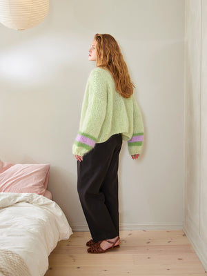 2402 - Ballerina Chunky Mohair - Nr. 2 FACILE CARDIGAN CHUNKY - Papir - Sandnes garn - Garntopia