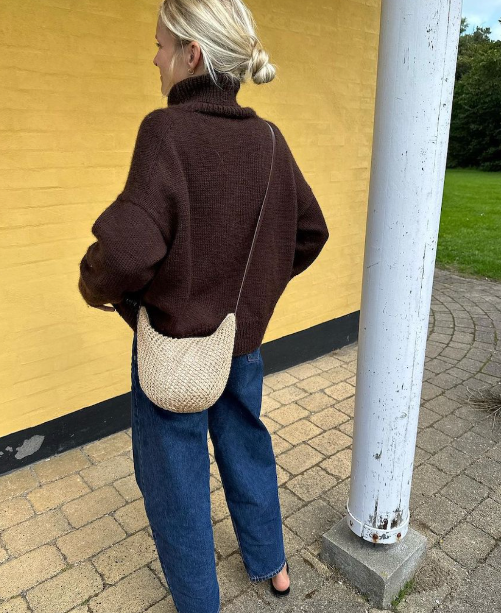 For til veske med rund bunn - C = 58 CM - NATUR (Stor Florence Bag/Stor Honey Bucket Bag) - PetiteKnit - Garntopia