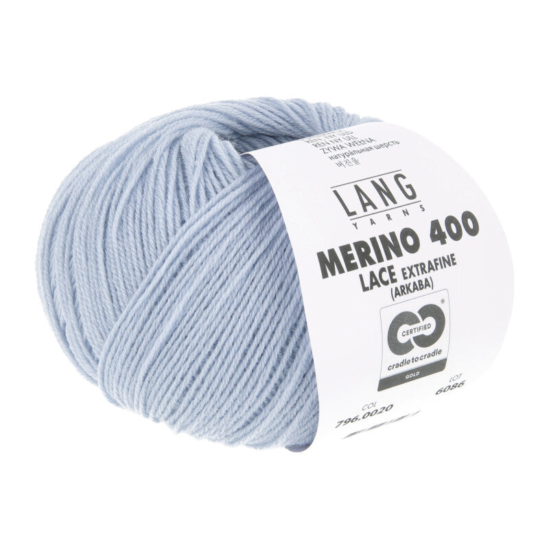 20 Baby Blue -	Merino 400 Lace - Lang Yarns - Garntopia