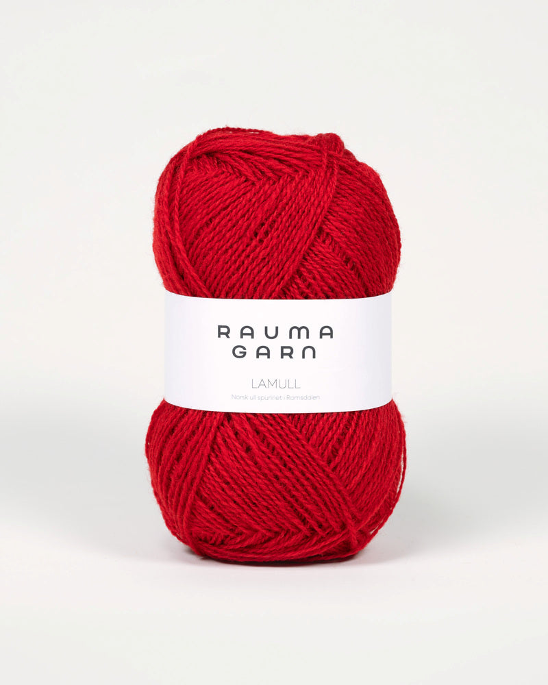 L35 Mørk Rød -	Lamullgarn - Rauma Garn - Garntopia