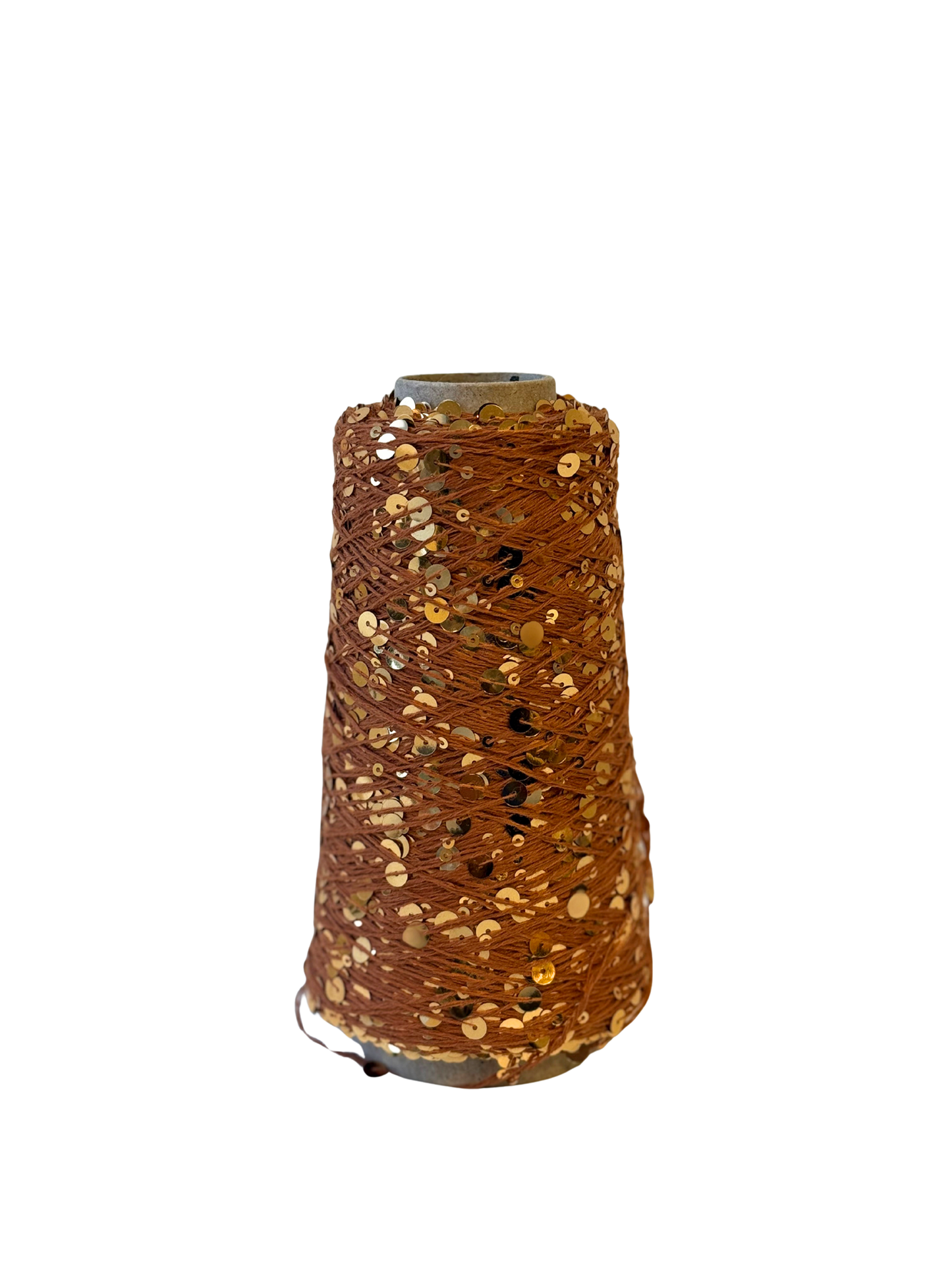 Rost Braun - Paillettengarn 200gr - Wolle Halle - Garntopia