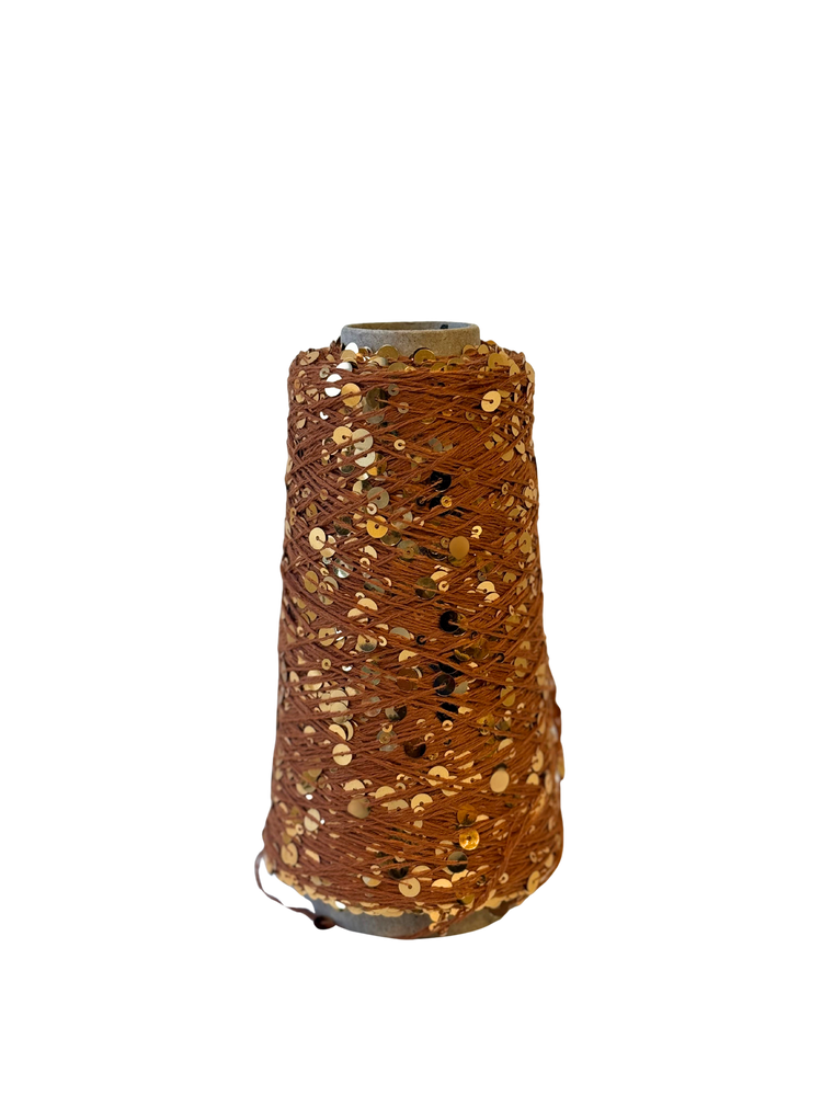 Rost Braun - Paillettengarn 200gr