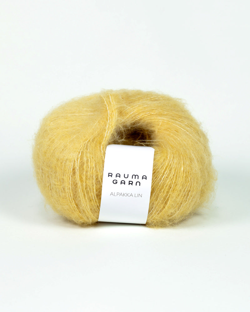 1362 - Gul -	Alpakka Lin - Rauma Garn - Garntopia