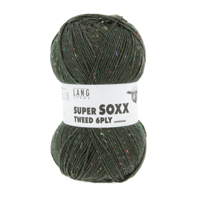 18 Dark Green -	SUPER SOXX TWEED 6-PLY - Lang Yarns - Garntopia
