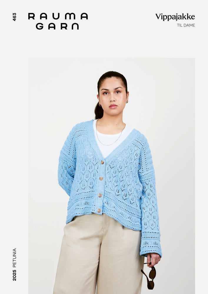463 Vippajakke i Petunia - papiroppskrift - Rauma Garn - Garntopia