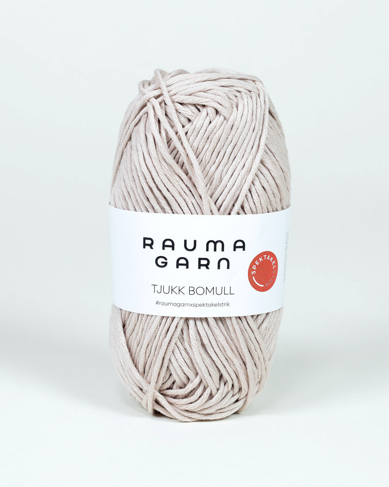 220 Beige  - Tjukk Bomull - Rauma Garn - Garntopia