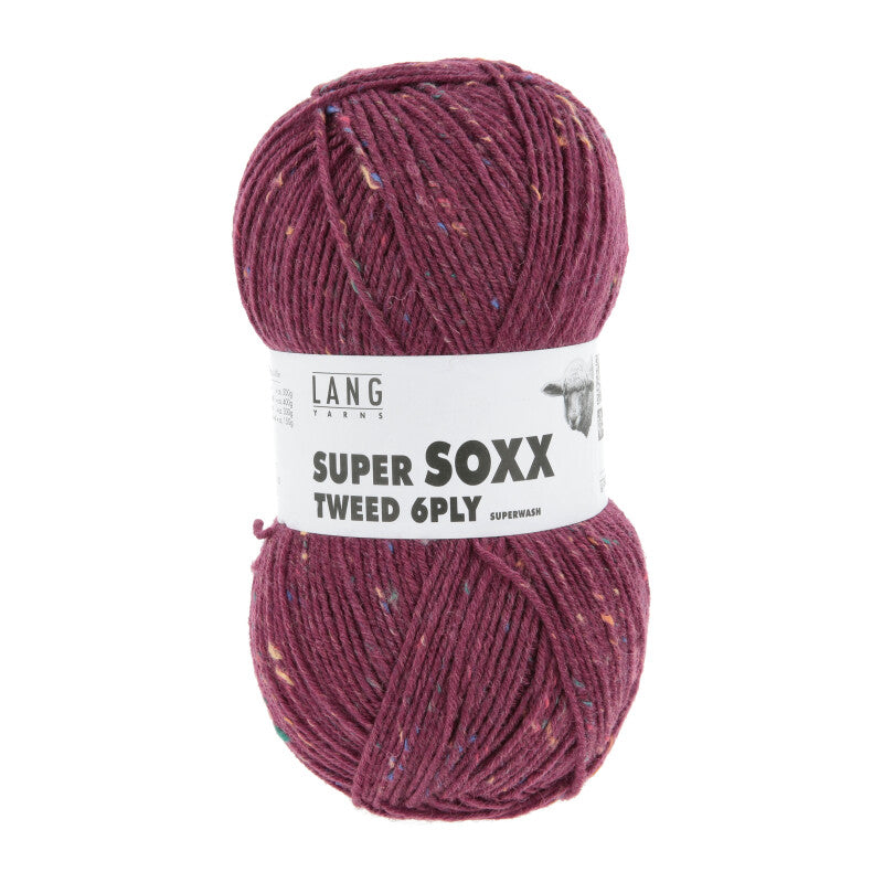 66 Berry -	SUPER SOXX TWEED 6-PLY - Lang Yarns - Garntopia