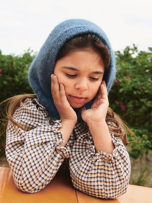 2506 - Mykt til barn - Nr. 3  Hugsy Hood Junior - Sandnes garn - Garntopia