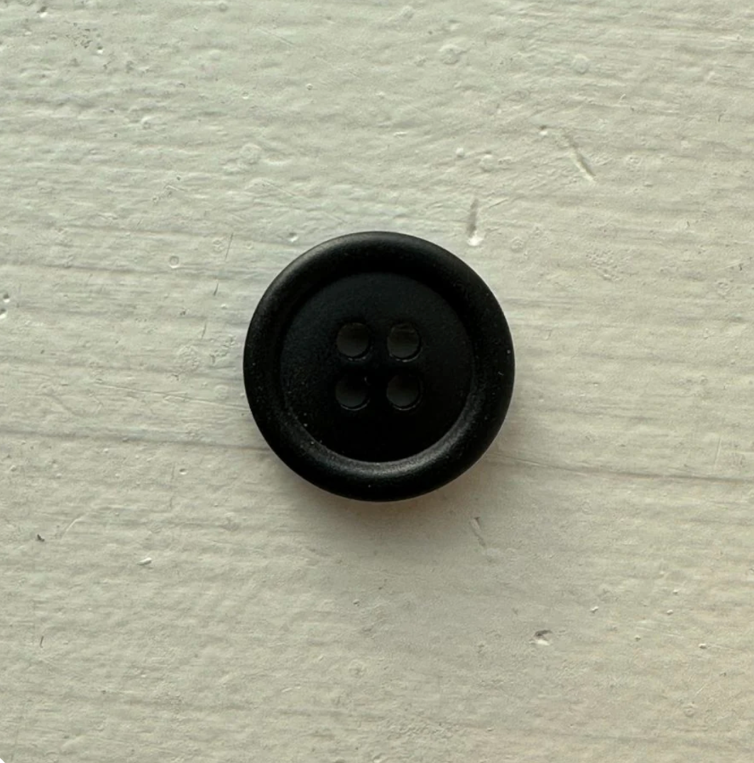 Knapp av galalitt - Sort - 23 mm - Deknofa - Garntopia