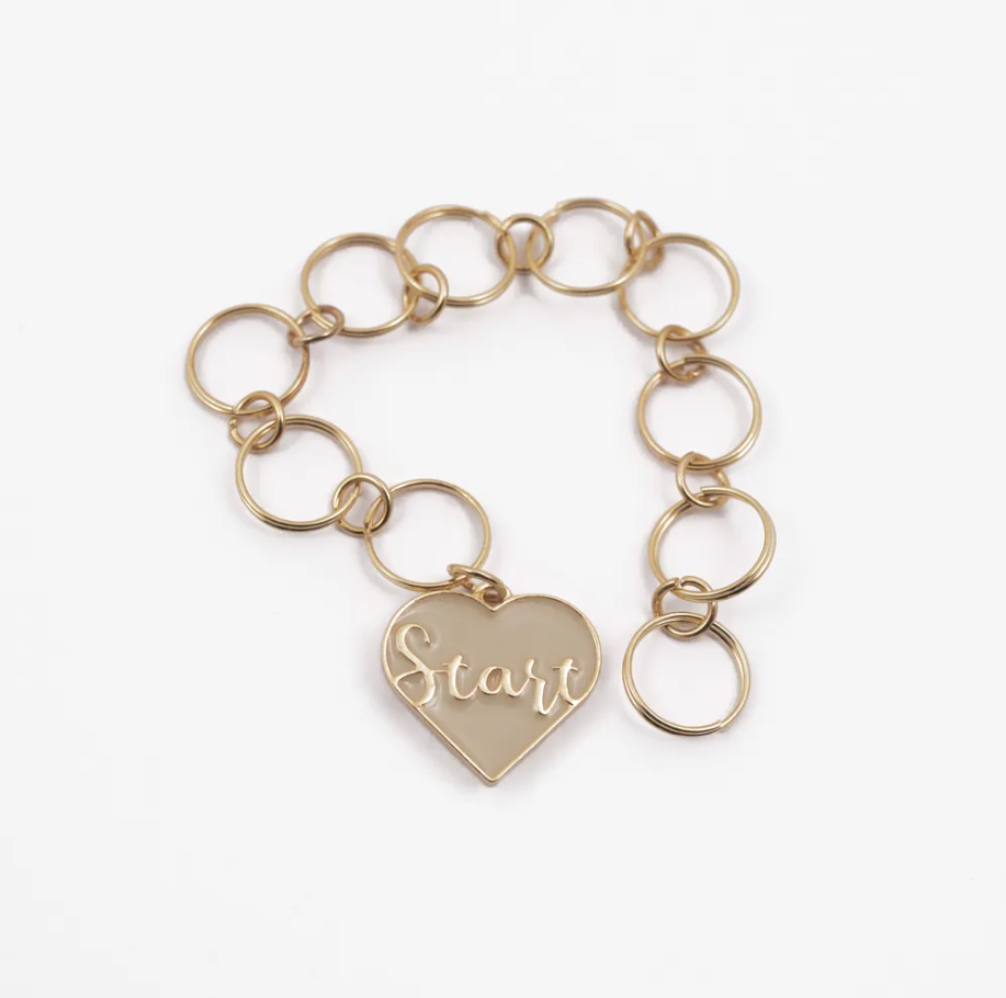 Strikkefisk - Hjerte Beige Start - Kort & Godt - Garntopia