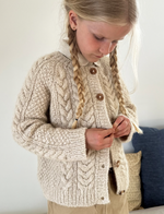 Le Knit - Siri Cardigan Junior - Papir