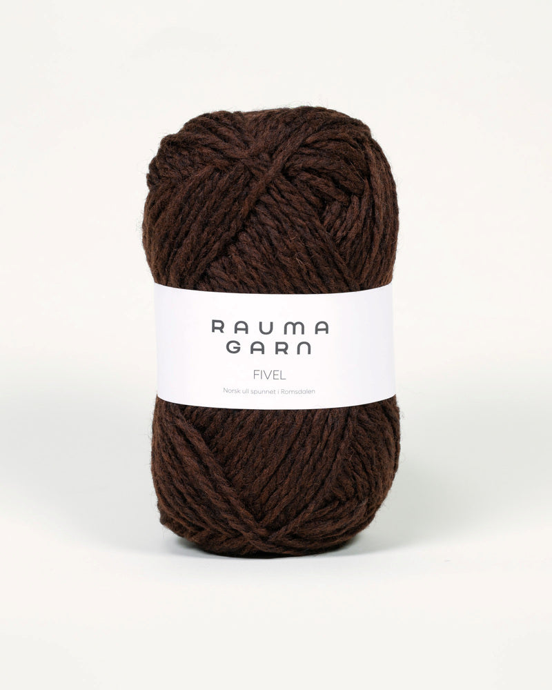 403 Mørk sjokolade melert -	Fivel - Rauma Garn - Garntopia