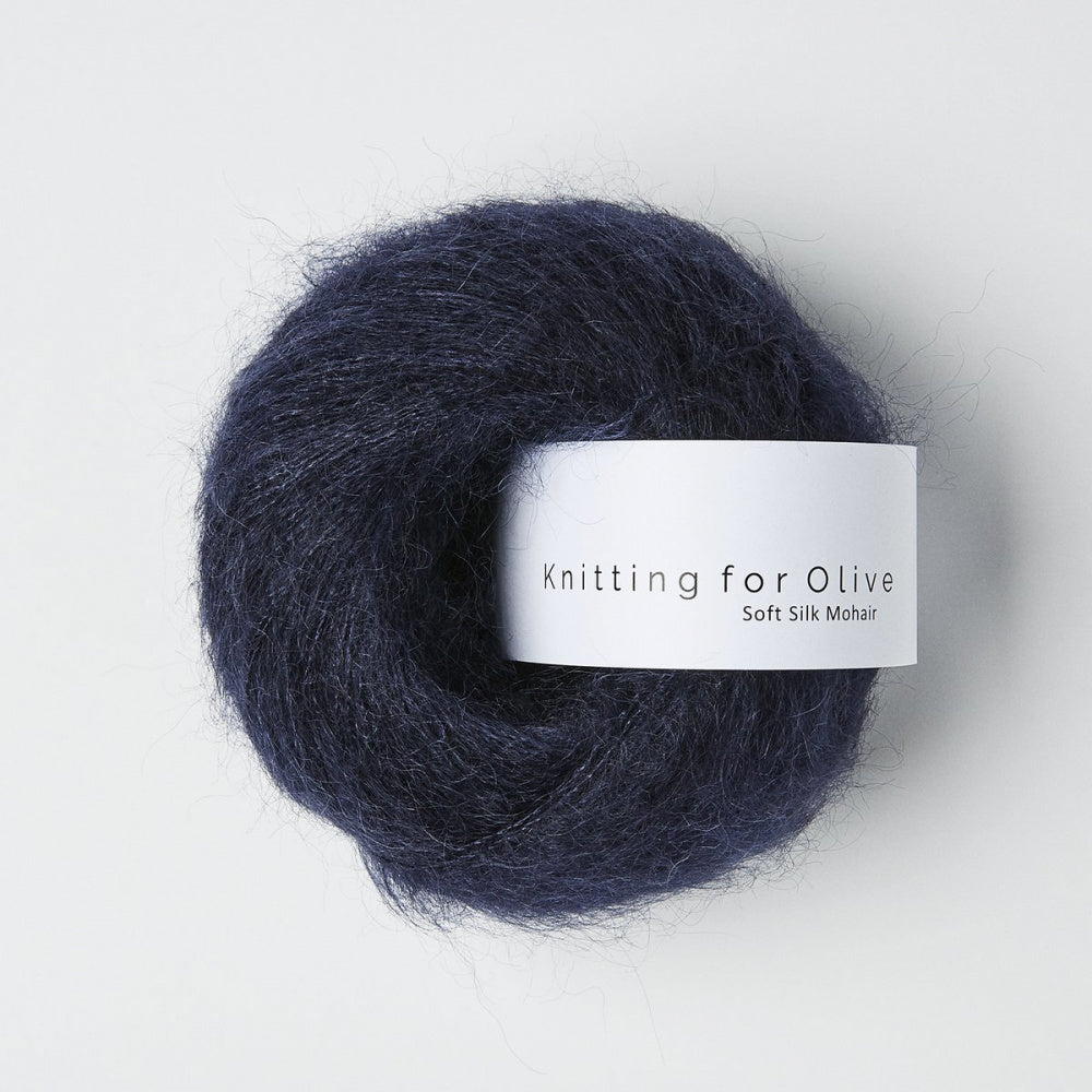 Marineblå -	Soft Silk Mohair - Knitting for Olive - Garntopia