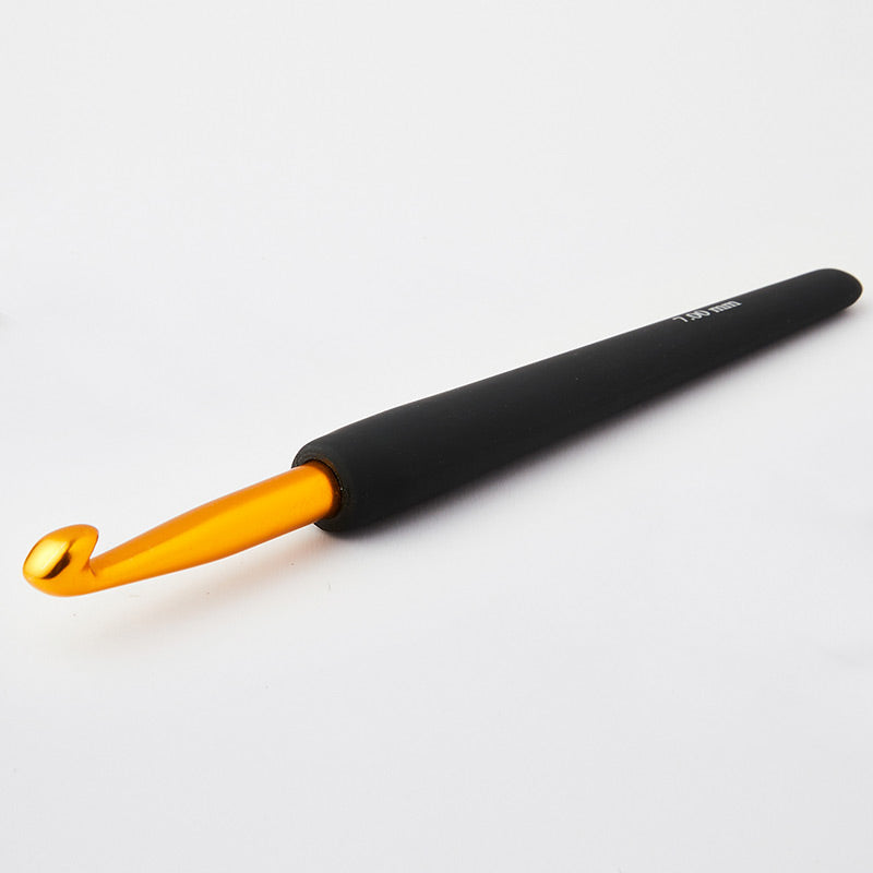 KnitPro Heklenål aluminium  Gull - Soft grip - 10 mm