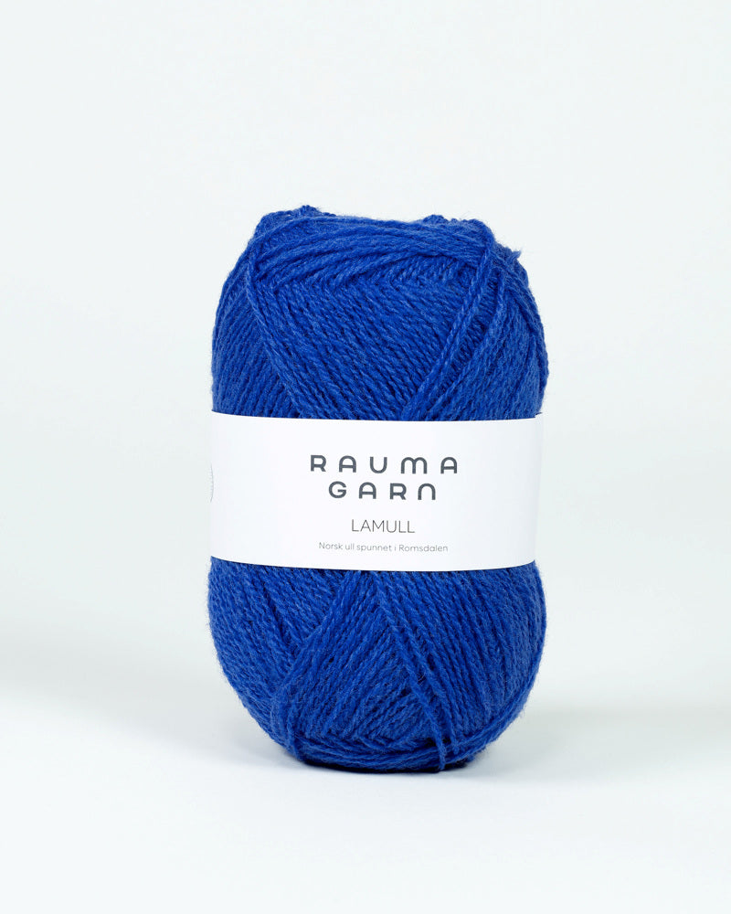 L437 Blå -	Lamullgarn - Rauma Garn - Garntopia