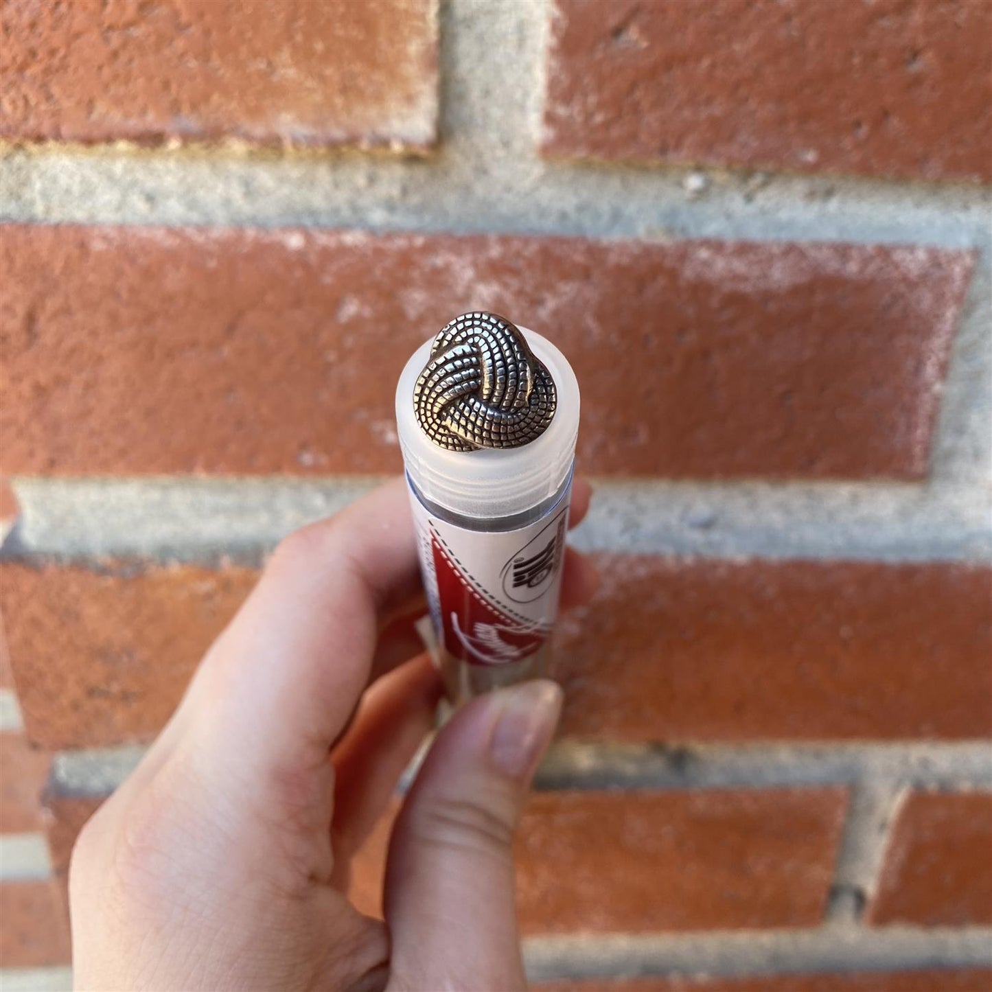 Sølvknapp, taukveil - 15 mm - Hjelmtvedt - Garntopia