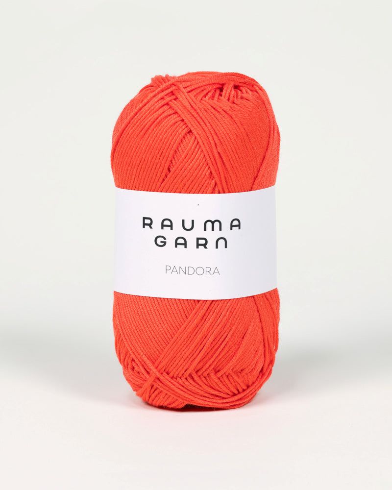 258 Korallrød -	Pandora - Rauma Garn - Garntopia