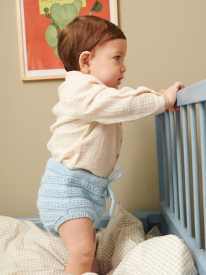 2407 - Sommerbaby - NR. 1 - FILLIP SWEATER, DIAPER PANTS & BONNET BABY - Sandnes garn - Garntopia