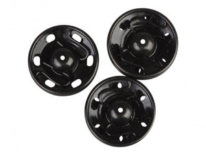 Trykknapper Sort 21 mm, 3 pk