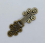 Hook lock - brass - 70mm