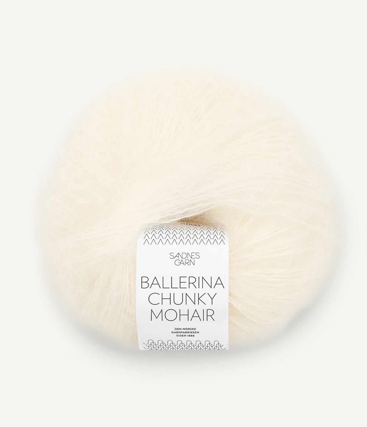1012 Hvit  - Ballerina Chunky Mohair - Sandnes garn - Garntopia