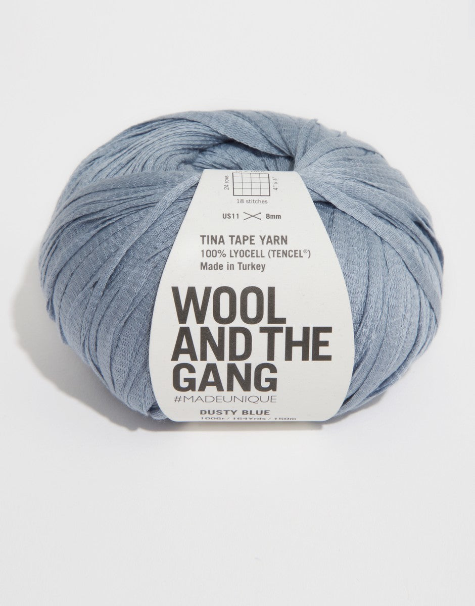 Dusty Blue - Tina Tape - Wool and the gang - Garntopia