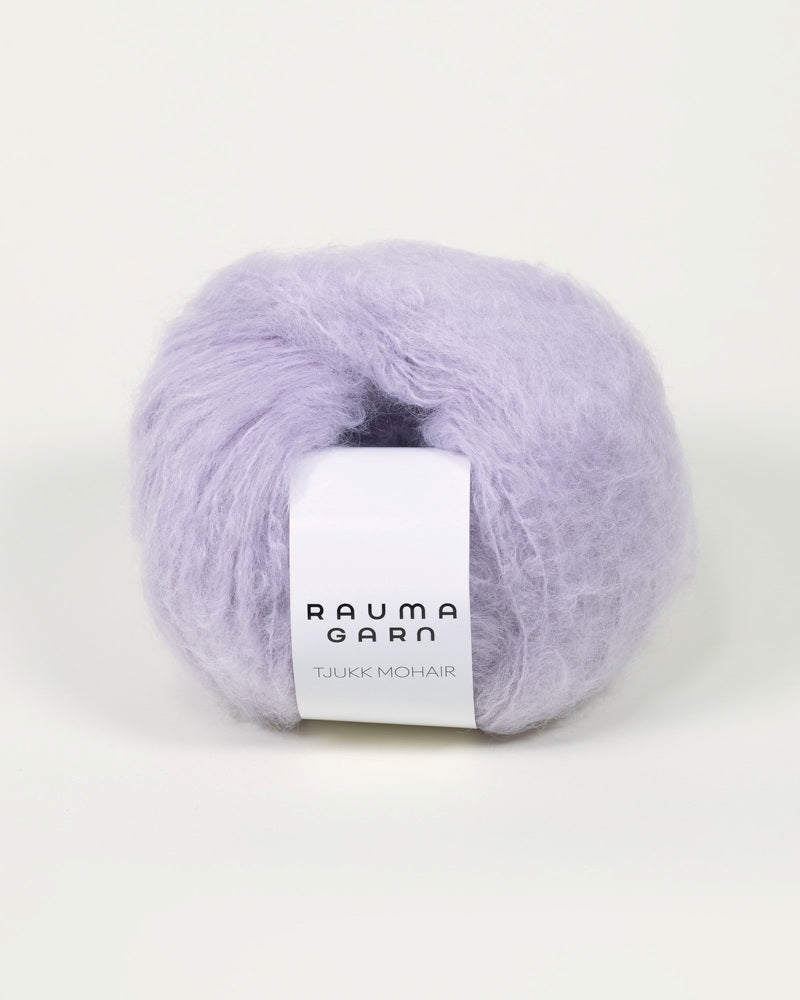 Tjukk Mohair 185 Lys syrin -	Tjukk Mohair