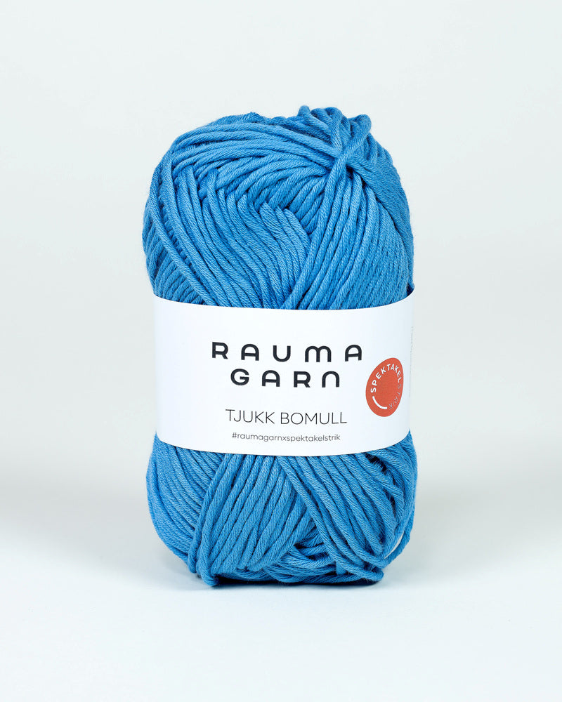 351  Himmelblå - Tjukk Bomull - Rauma Garn - Garntopia