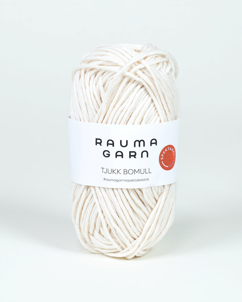 219 Natur  - Tjukk Bomull - Rauma Garn - Garntopia