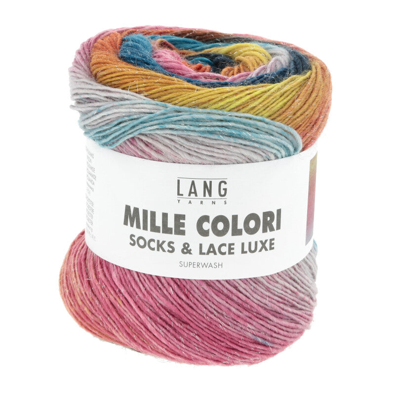 212 Turquoise/Pink -	MILLE COLORI SOCKS & LACE LUXE - Lang Yarns - Garntopia